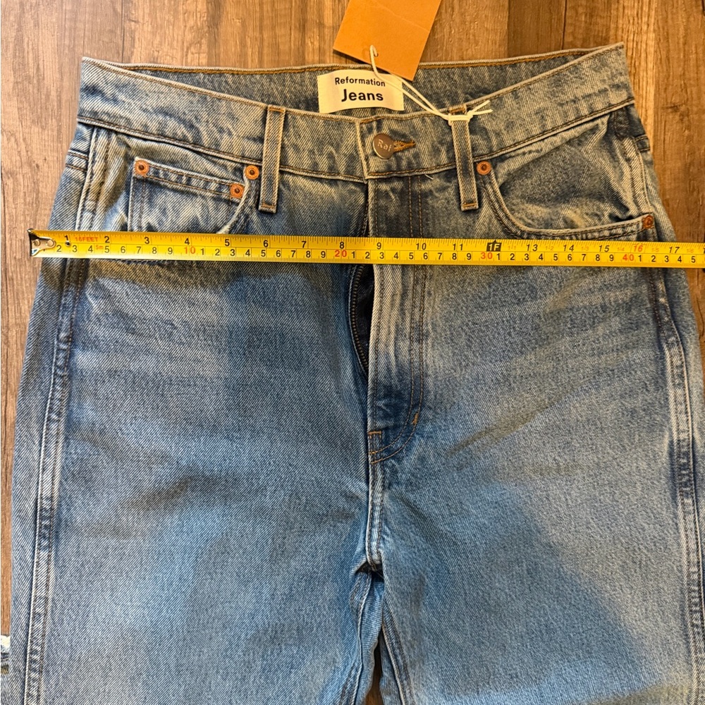 Reformation NWT Jeans Georgia retro high-rise flare Blue Jeans Women's size 29 - Picture 15 of 16